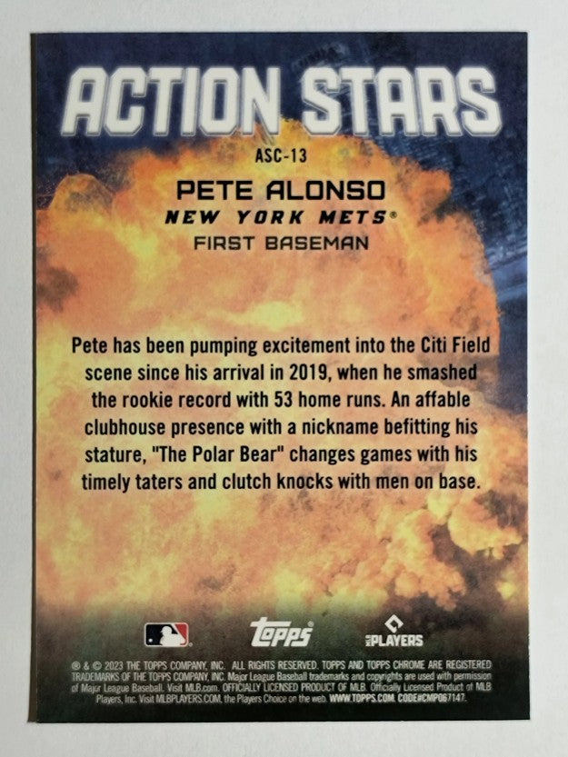 2023 Topps Chrome Update Action Stars #ASC13 Pete Alonso
