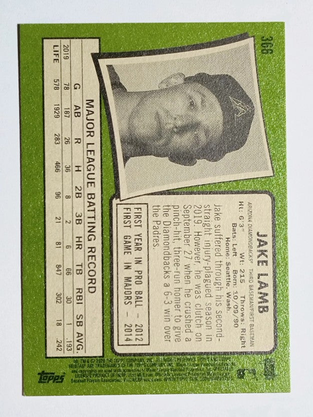 2020 Topps Heritage #366 Jake Lamb