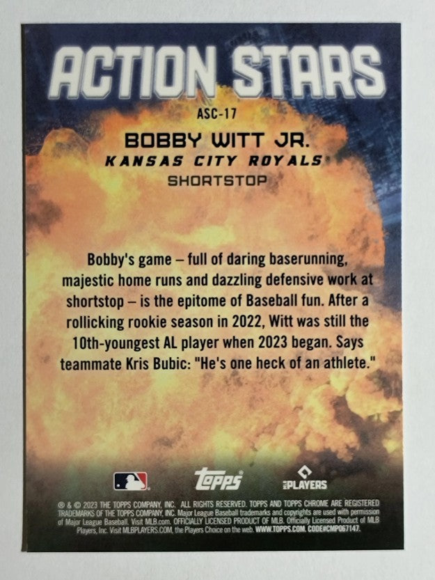 2023 Topps Chrome Update Action Stars #ASC17 Bobby Witt Jr.