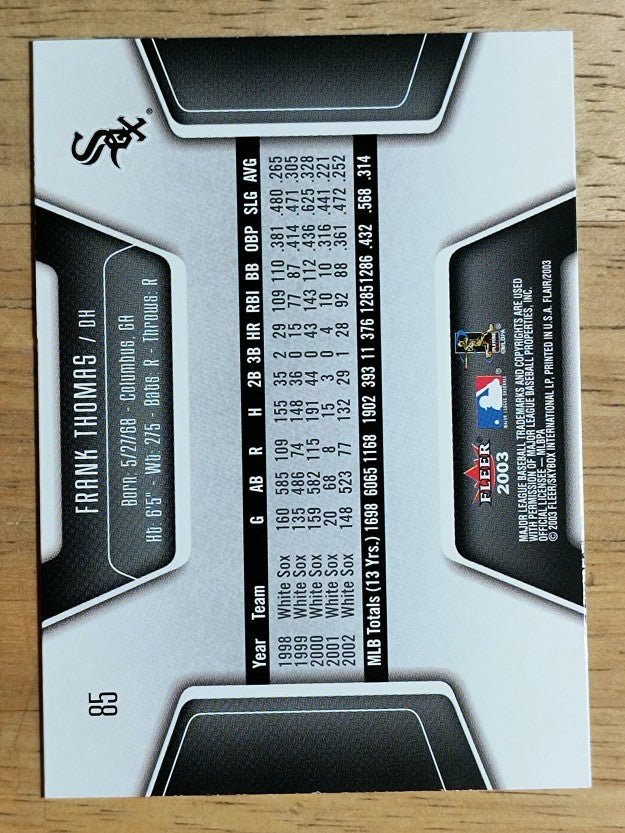 2003 Flair #85 Frank Thomas