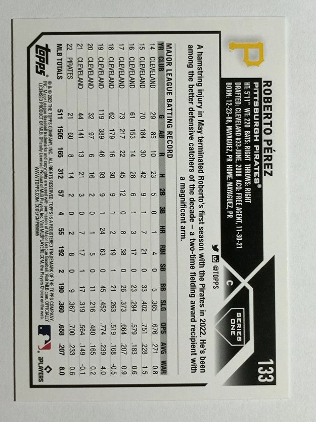 2023 Topps Rainbow Foil #133 Roberto Perez