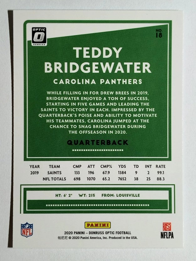 2020 Donruss Optic #18 Teddy Bridgewater