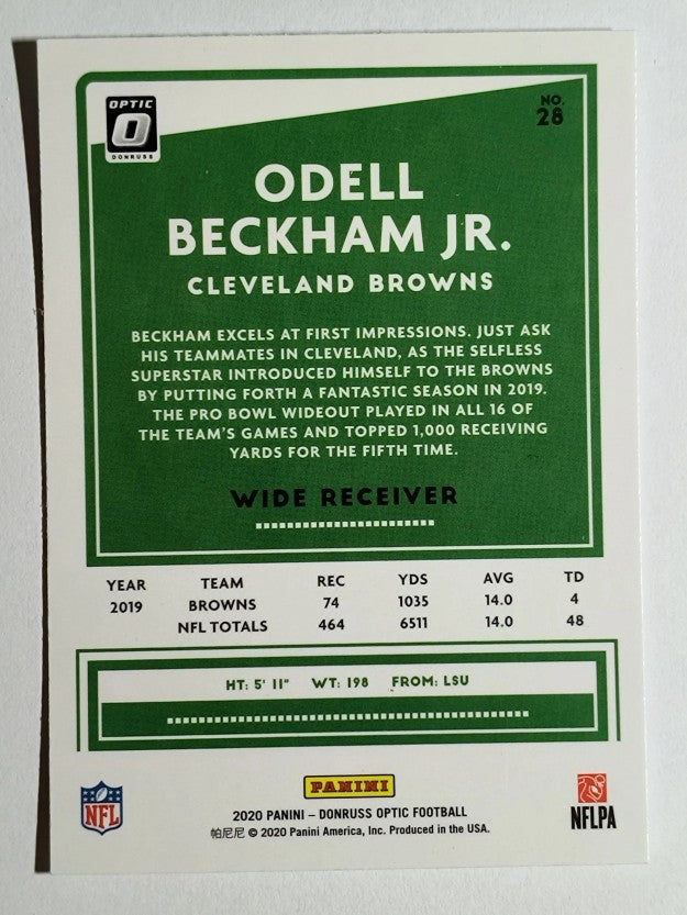 2020 Donruss Optic #28 Odell Beckham Jr.
