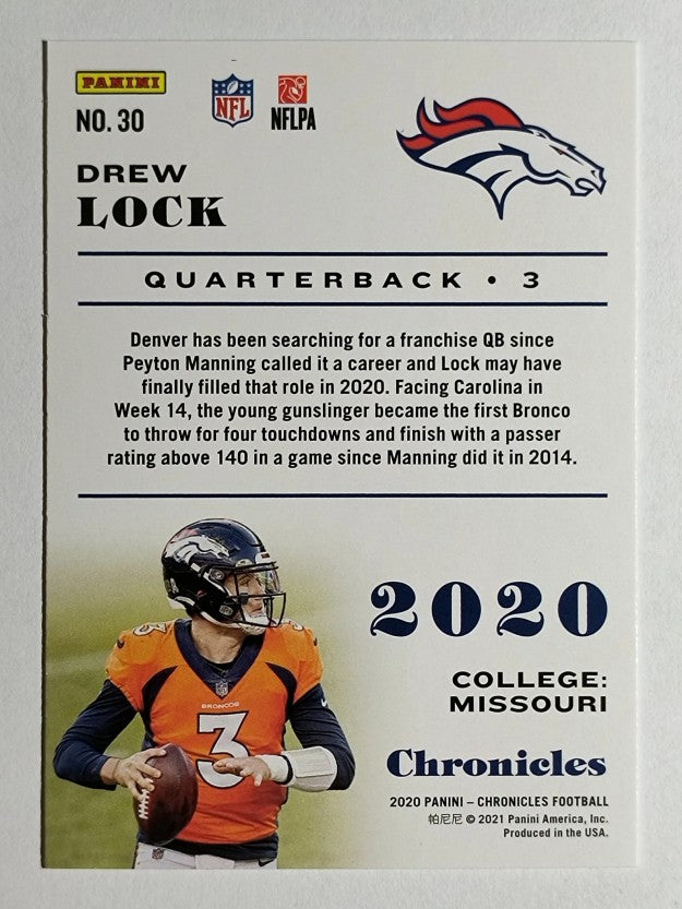 2020 Panini Chronicles #30 Drew Lock