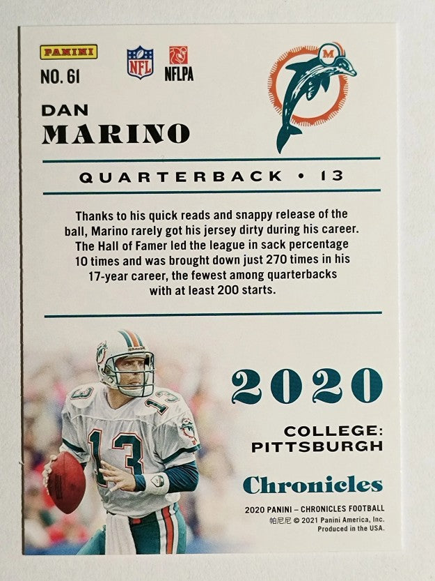 2020 Panini Chronicles #61 Dan Marino