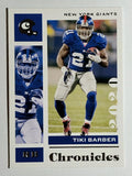 2020 Panini Chronicles #72 Tiki Barber