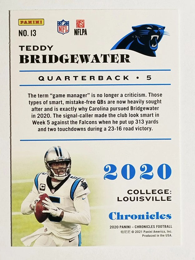 2020 Panini Chronicles Pink #13 Teddy Bridgewater