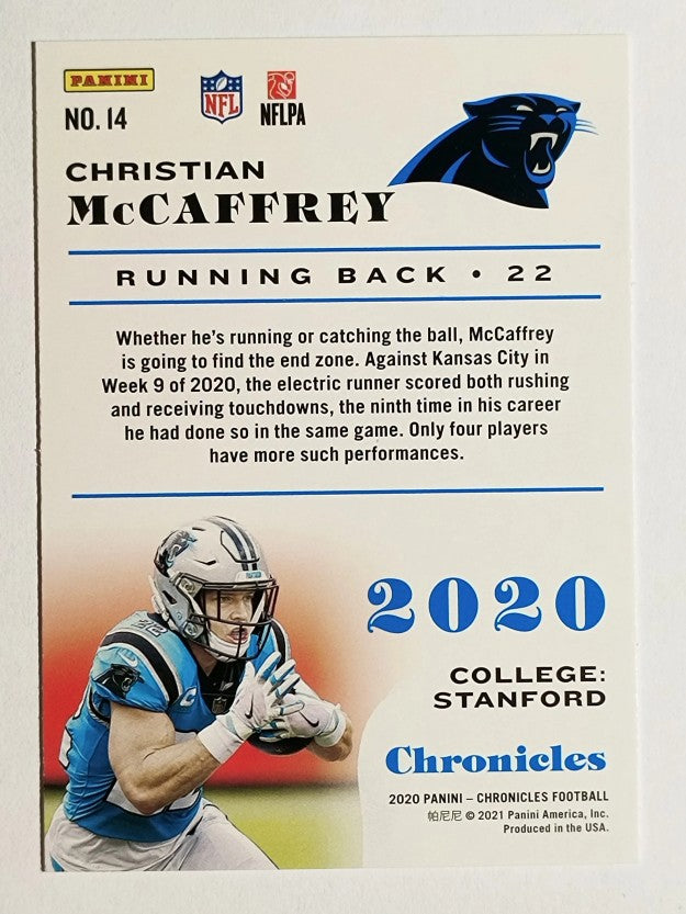 2020 Panini Chronicles Pink #14 Christian McCaffrey