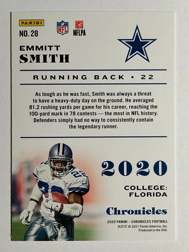 2020 Panini Chronicles Pink #28 Emmitt Smith