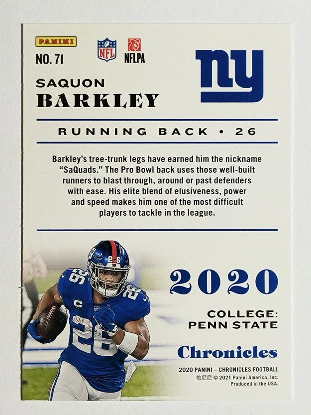 2020 Panini Chronicles Pink #71 Saquon Barkley