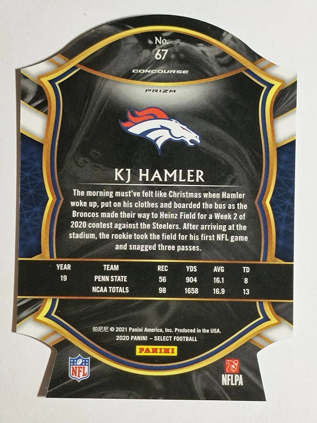 2020 Select Prizm Light Blue Die Cut #67 K.J. Hamler