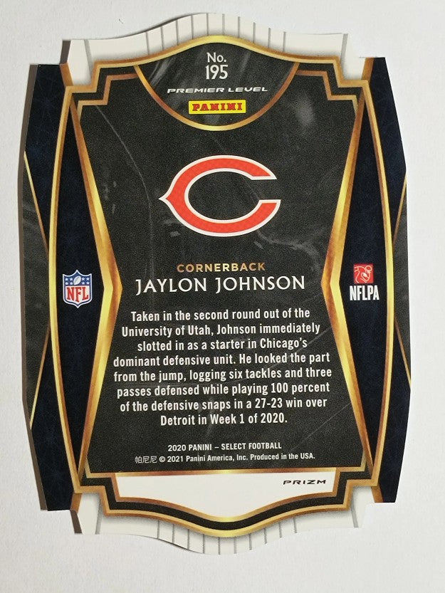 2020 Select Prizm Light Blue Die Cut #195 Jaylon Johnson