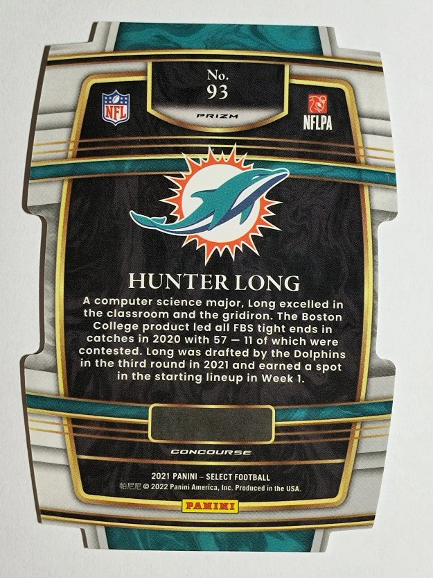2021 Select Prizm Red and Blue Die Cut #93 Hunter Long