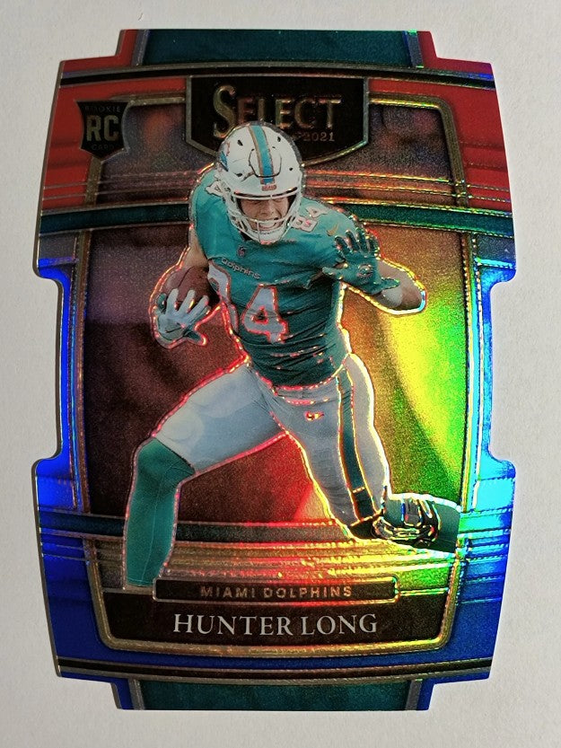 2021 Select Prizm Red and Blue Die Cut #93 Hunter Long