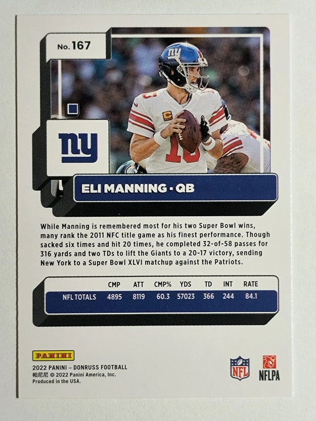 2022 Donruss #167 Eli Manning