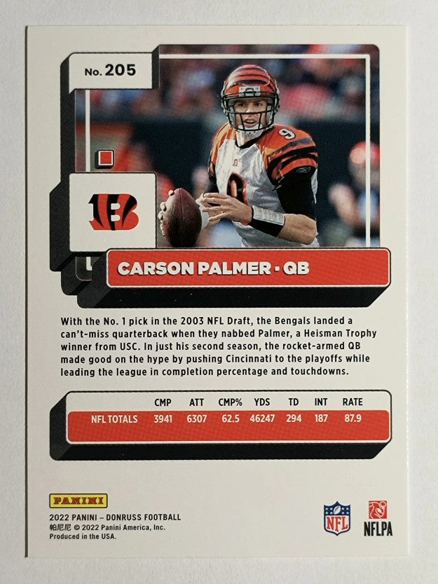 2022 Donruss #205 Carson Palmer