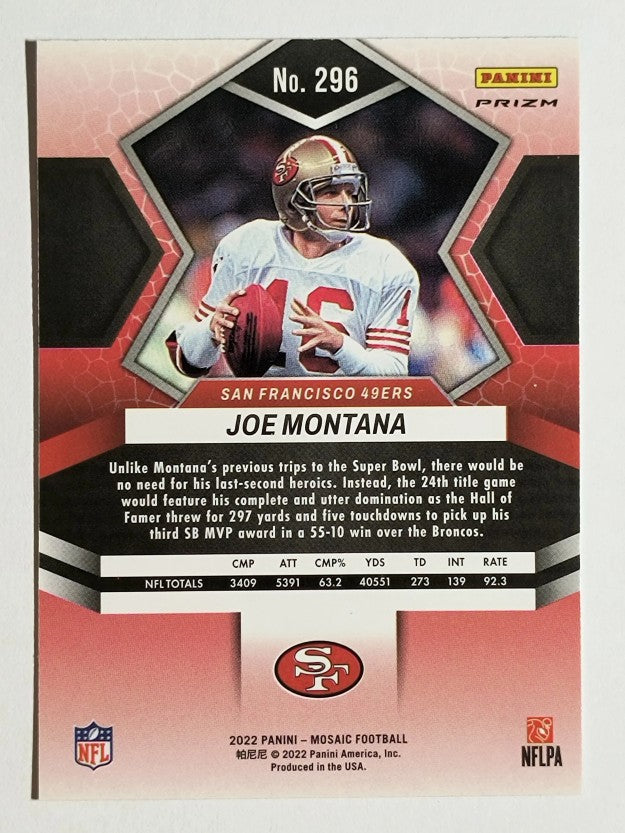 2022 Panini Mosaic Mosaic Green #296 Joe Montana MVP