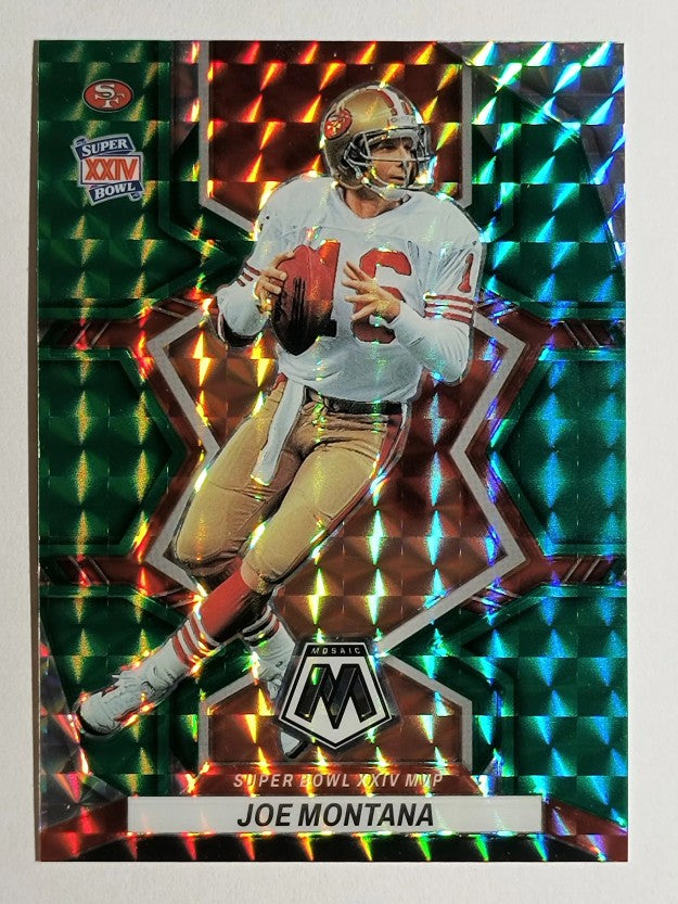 2022 Panini Mosaic Mosaic Green #296 Joe Montana MVP