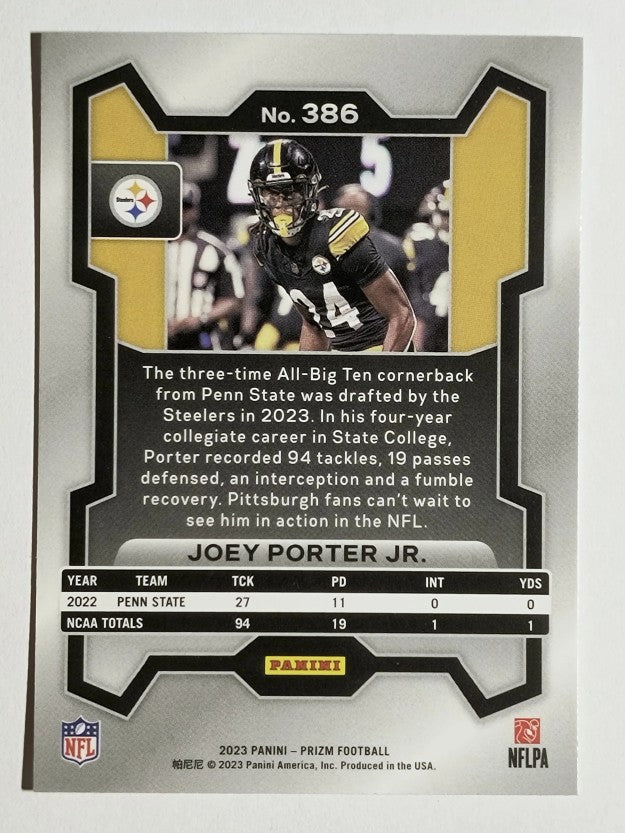 2023 Panini Prizm #386 Joey Porter Jr. RC