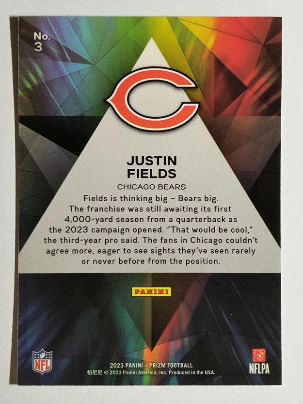 2023 Panini Prizm Prizmatic #3 Justin Fields