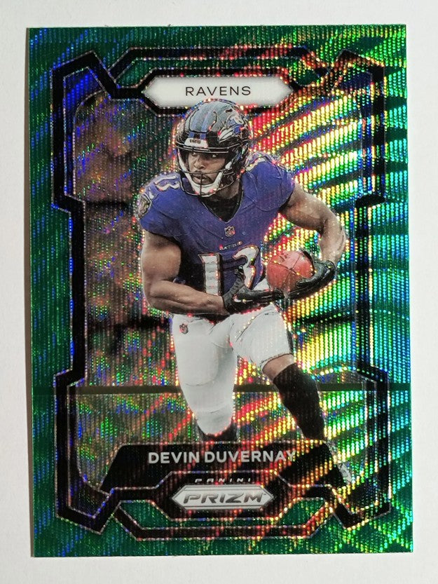 2023 Panini Prizm Prizms Green Wave #23 Devin Duvernay
