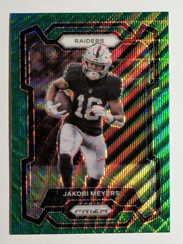 2023 Panini Prizm Prizms Green Wave #177 Jakobi Meyers