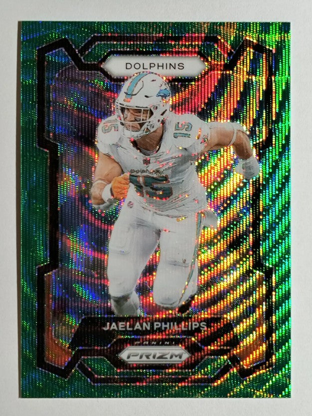 2023 Panini Prizm Prizms Green Wave #183 Jaelan Phillips