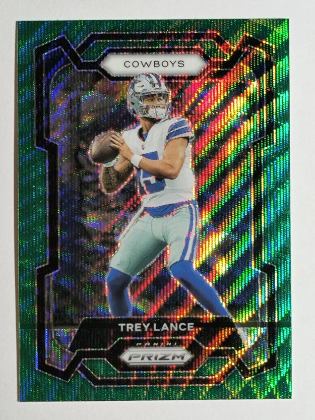 2023 Panini Prizm Prizms Green Wave #274 Trey Lance