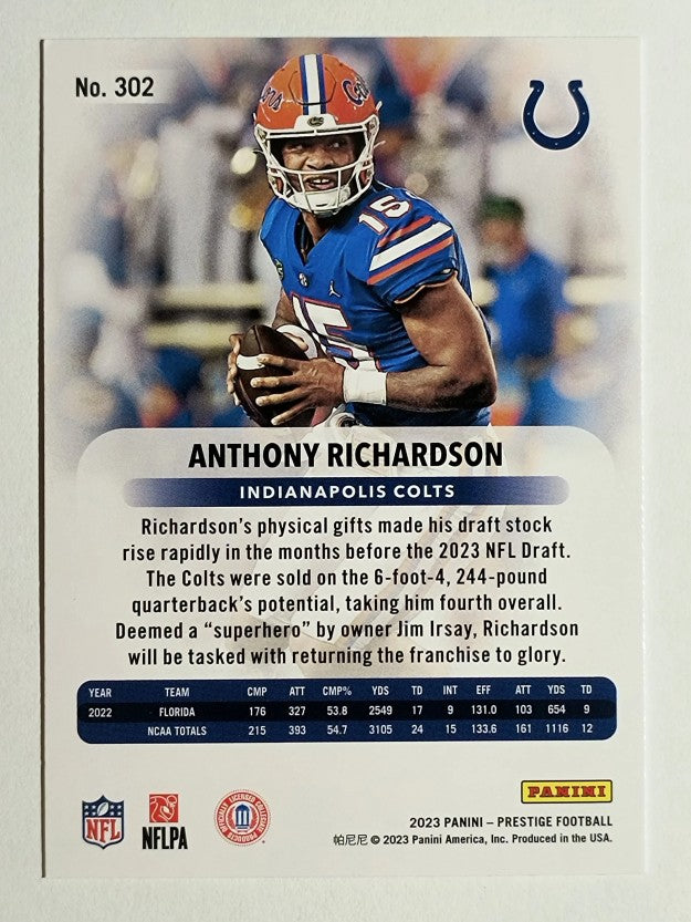 2023 Prestige #302 Anthony Richardson RC