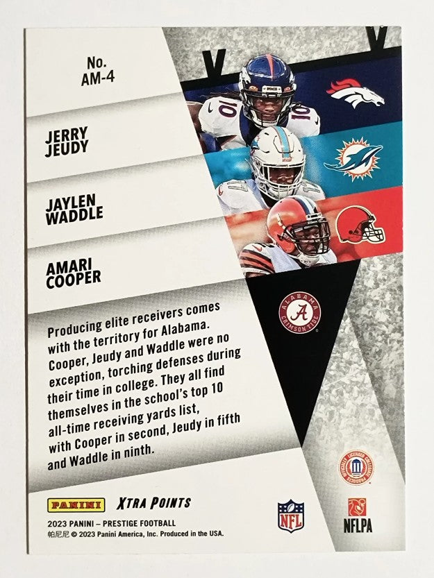 2023 Prestige Alma Maters #4 Amari Cooper/Jaylen Waddle/Jerry Jeudy