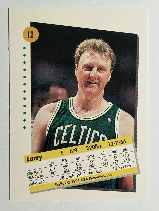 1991-92 SkyBox #12 Larry Bird