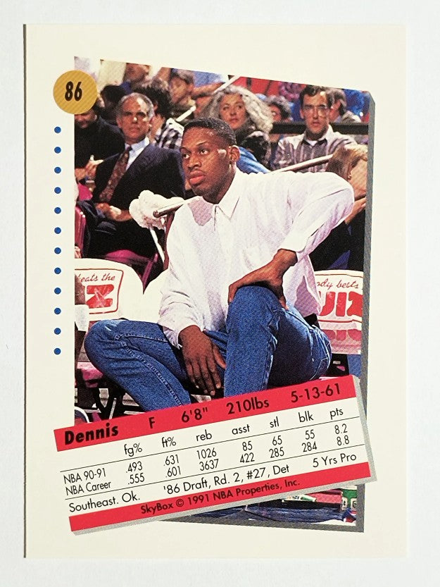 1991-92 SkyBox #86 Dennis Rodman