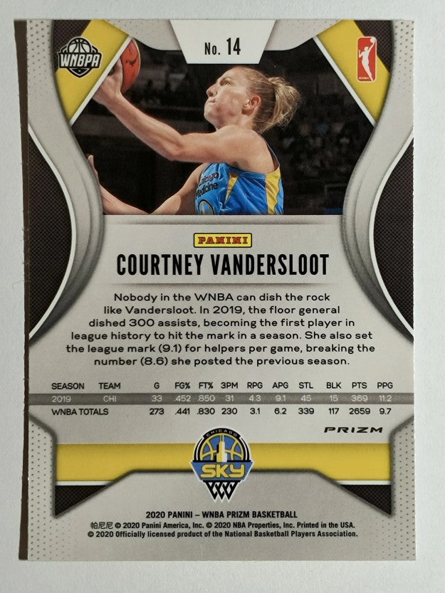 2020 Panini Prizm WNBA Prizms Hyper #14 Courtney Vandersloot