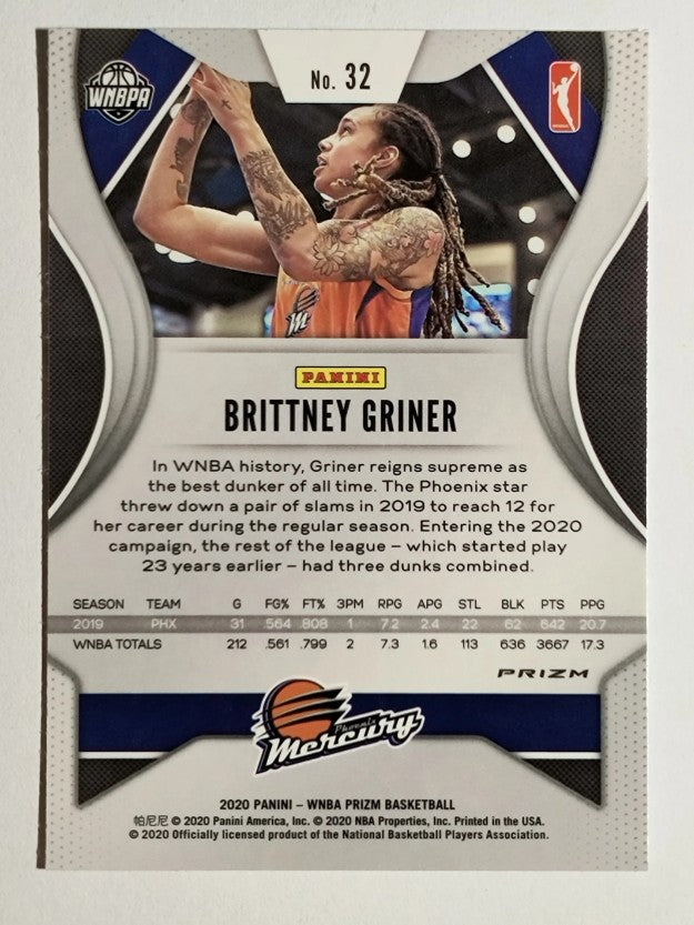 2020 Panini Prizm WNBA Prizms Hyper #32 Brittney Griner