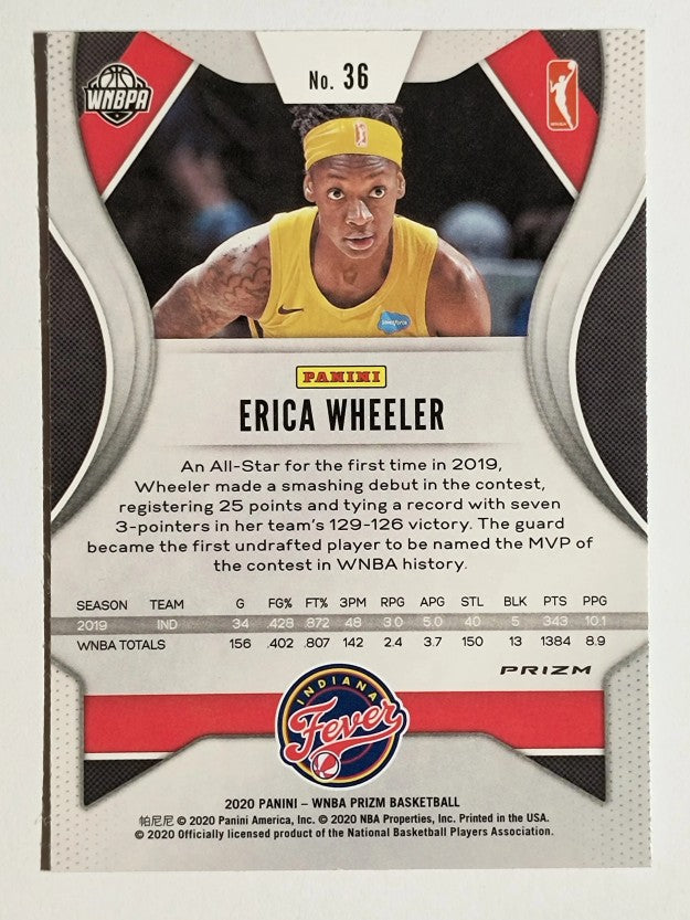 2020 Panini Prizm WNBA Prizms Ice #36 Erica Wheeler