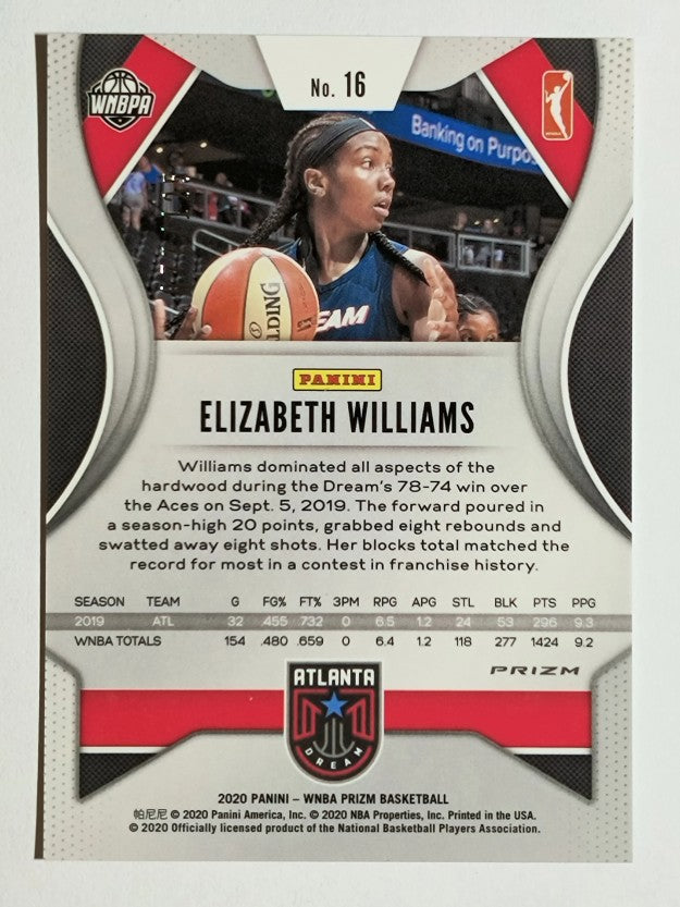 2020 Panini Prizm WNBA Prizms Purple #16 Elizabeth Williams