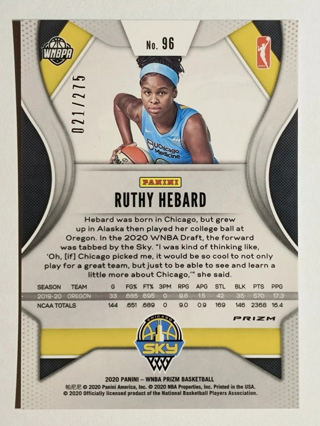 2020 Panini Prizm WNBA Prizms Red #96 Ruthy Hebard