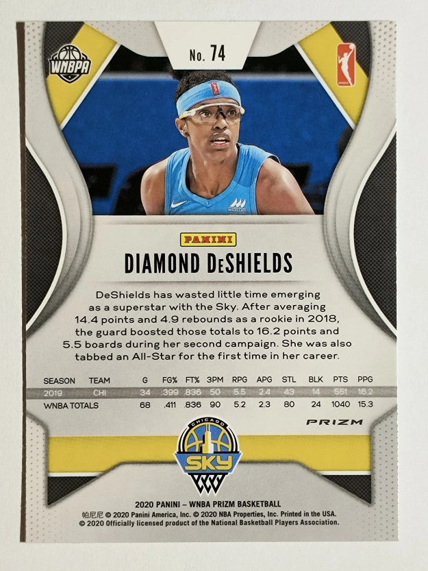2020 Panini Prizm WNBA Prizms Ruby Wave #74 Diamond DeShields