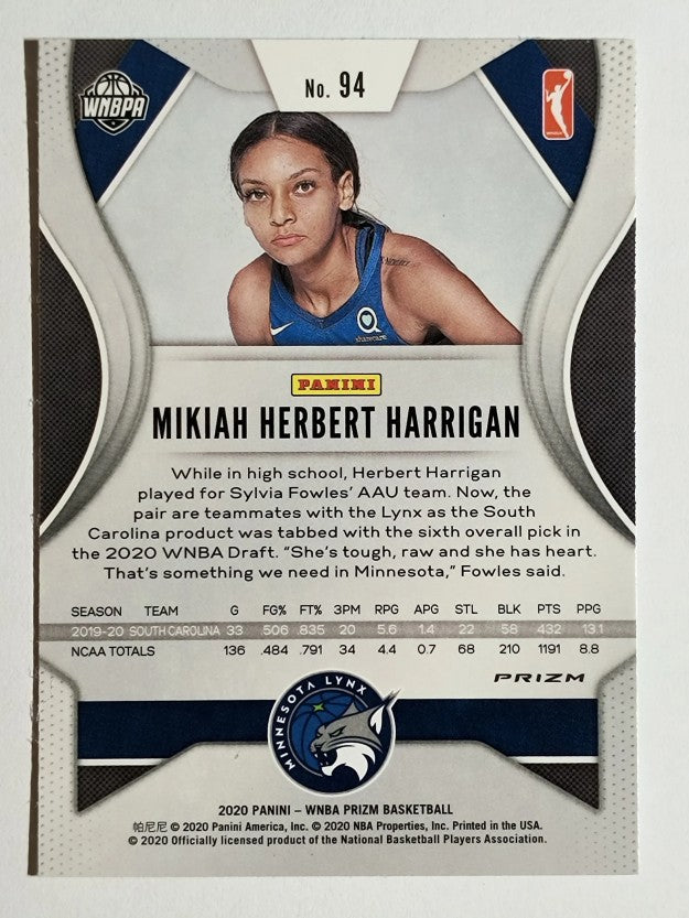2020 Panini Prizm WNBA Prizms Silver #94 Mikiah Herbert Harrigan