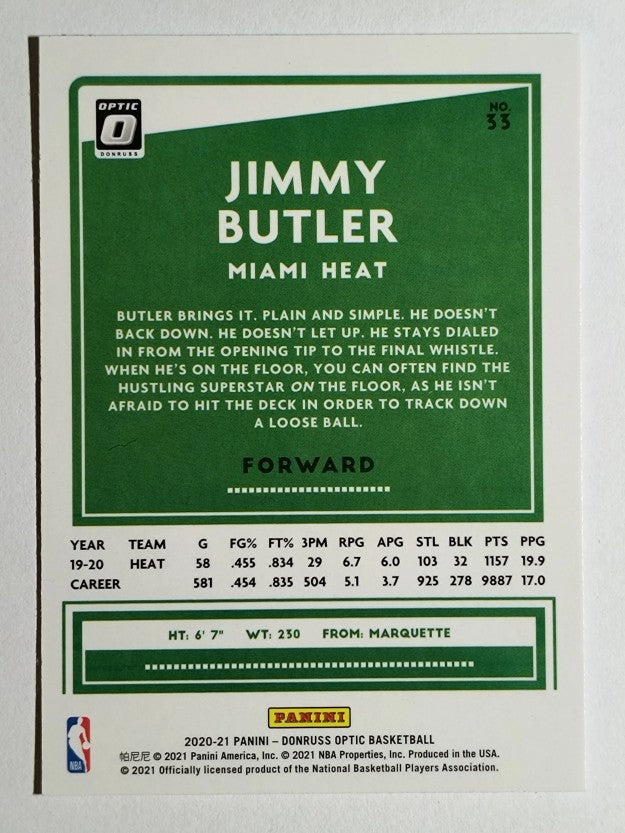 2020-21 Donruss Optic #33 Jimmy Butler