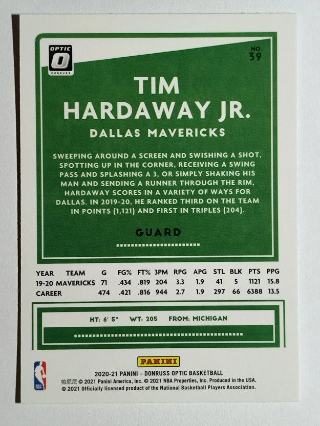 2020-21 Donruss Optic #39 Tim Hardaway Jr.