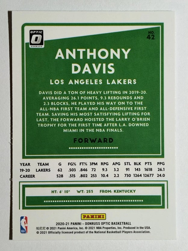 2020-21 Donruss Optic #42 Anthony Davis