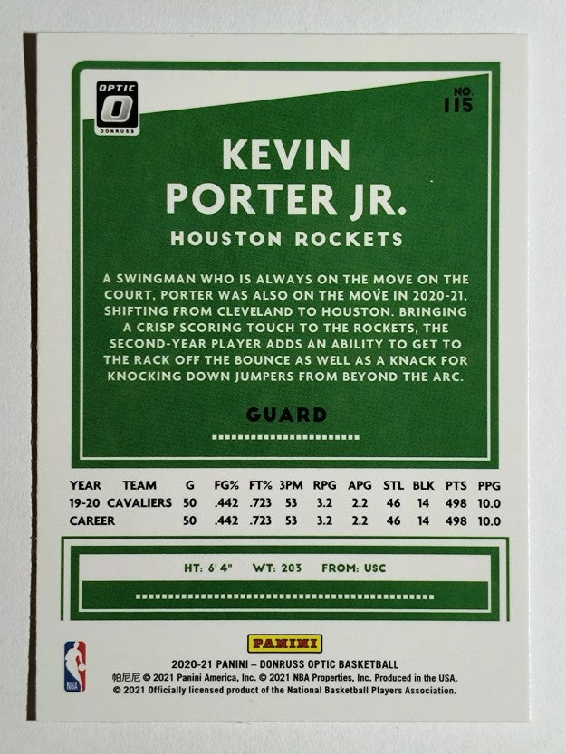 2020-21 Donruss Optic #115 Kevin Porter Jr.
