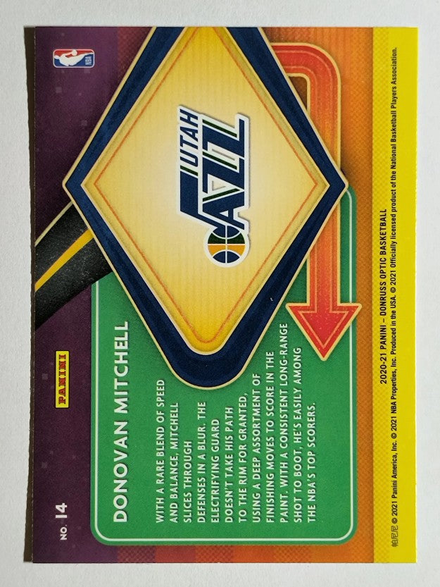 2020-21 Donruss Optic Express Lane #14 Donovan Mitchell