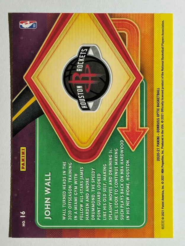 2020-21 Donruss Optic Express Lane #16 John Wall