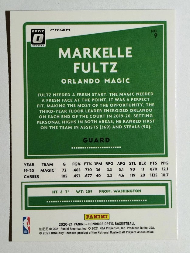 2020-21 Donruss Optic Hyper Pink #9 Markelle Fultz