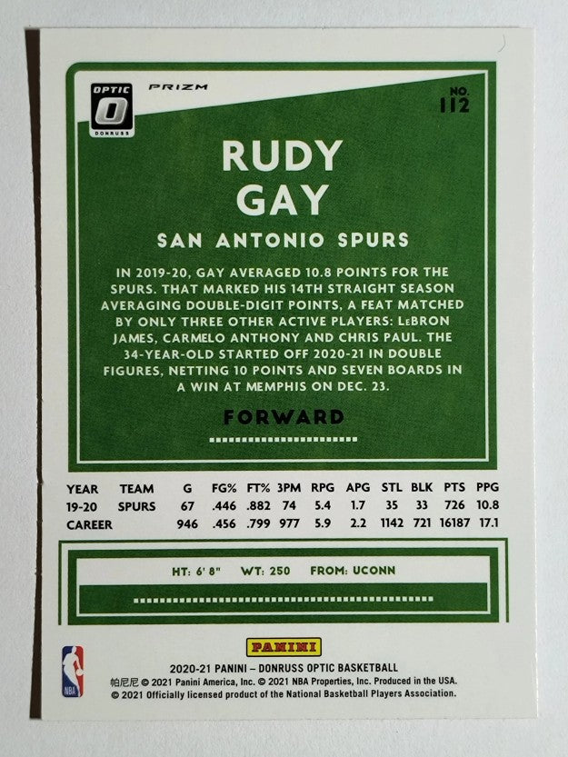 2020-21 Donruss Optic Hyper Pink #112 Rudy Gay