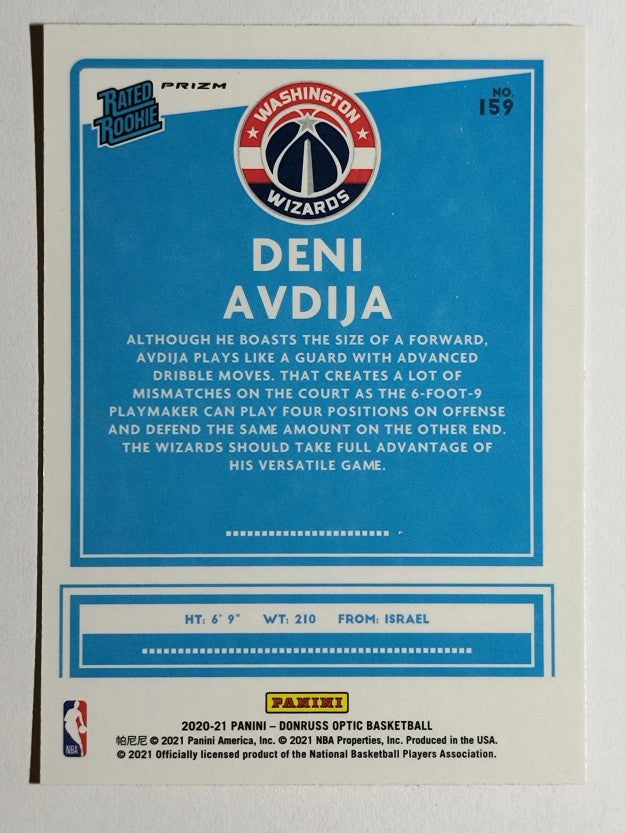 2020-21 Donruss Optic Hyper Pink #159 Deni Avdija RR
