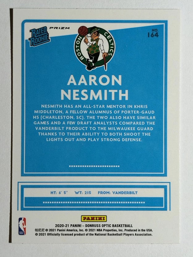 2020-21 Donruss Optic Hyper Pink #164 Aaron Nesmith RR