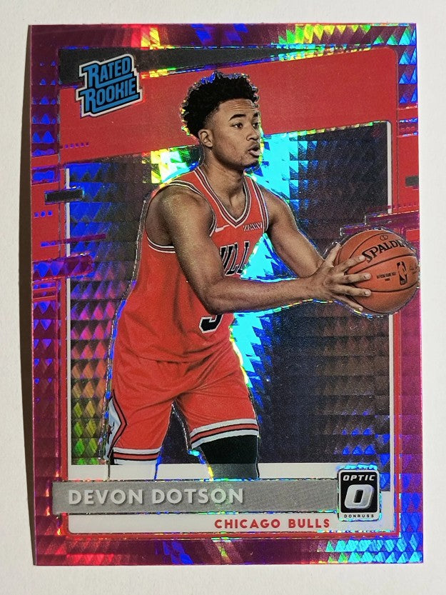 2020-21 Donruss Optic Hyper Pink #173 Devon Dotson RR